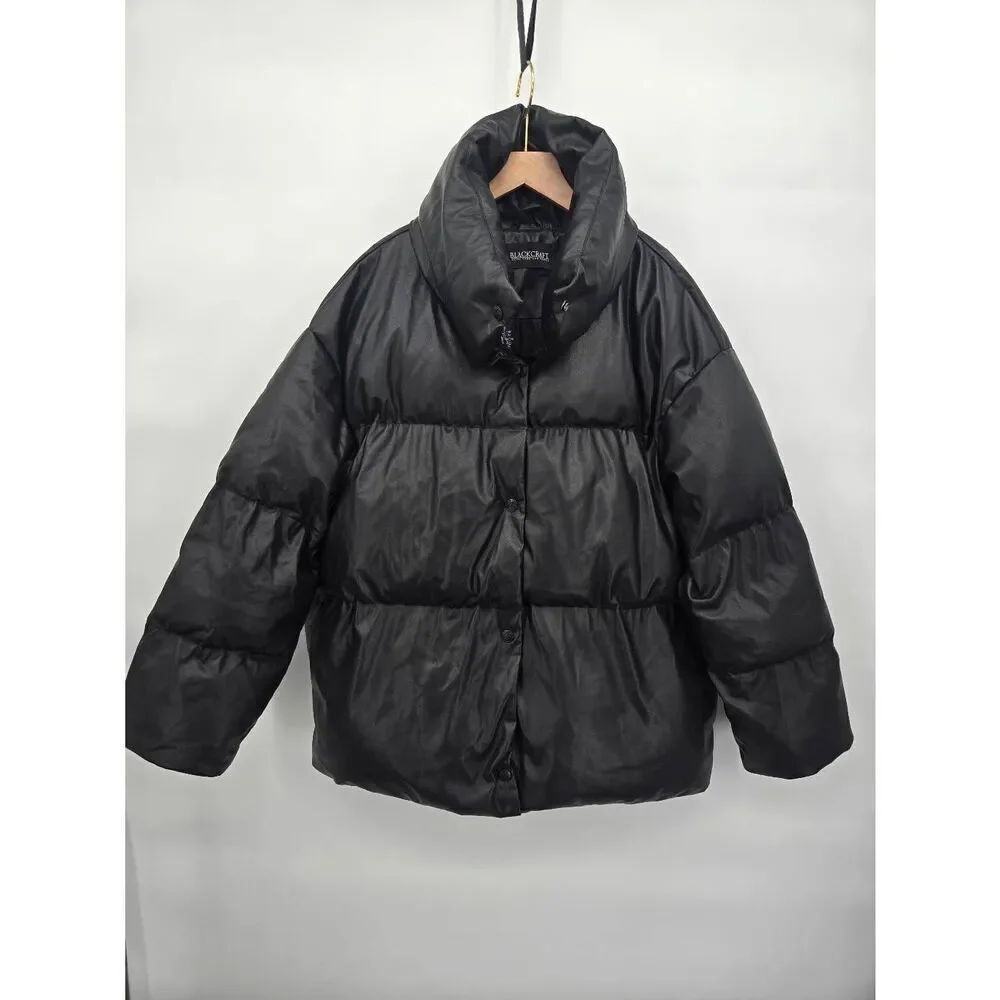 BlackCraft Puffer Coat Size S/M Black Logo
